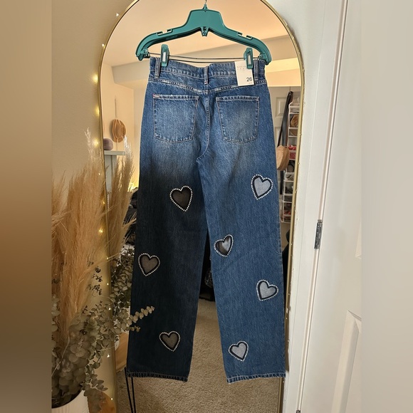 Alice & Olivia Heart Cutout Rhinestone Jeans - Picture 4 of 9